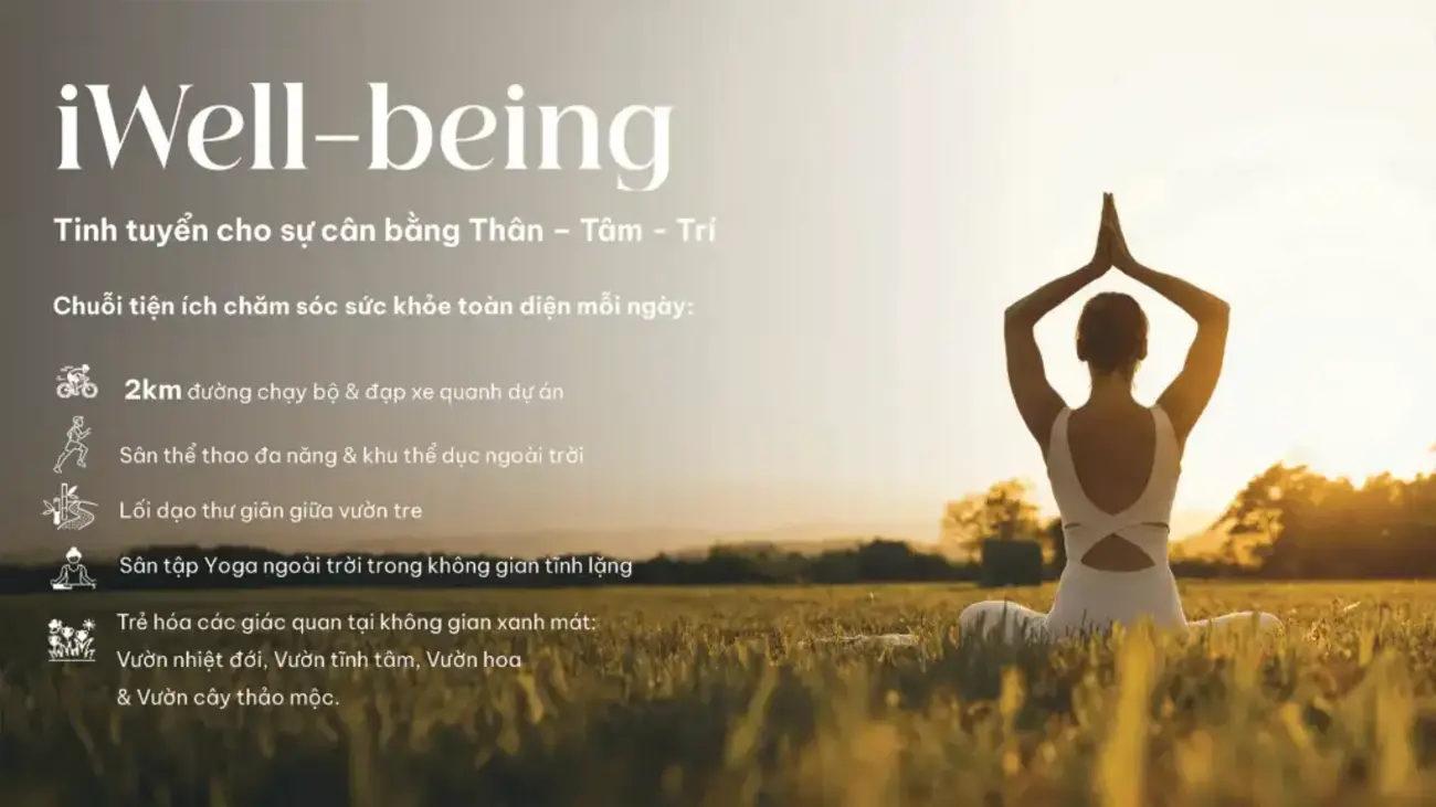 Không gian iWell-being tại Gladia The Waters: Sự cân bằng Thân – Tâm – Trí giữa lòng đô thị.