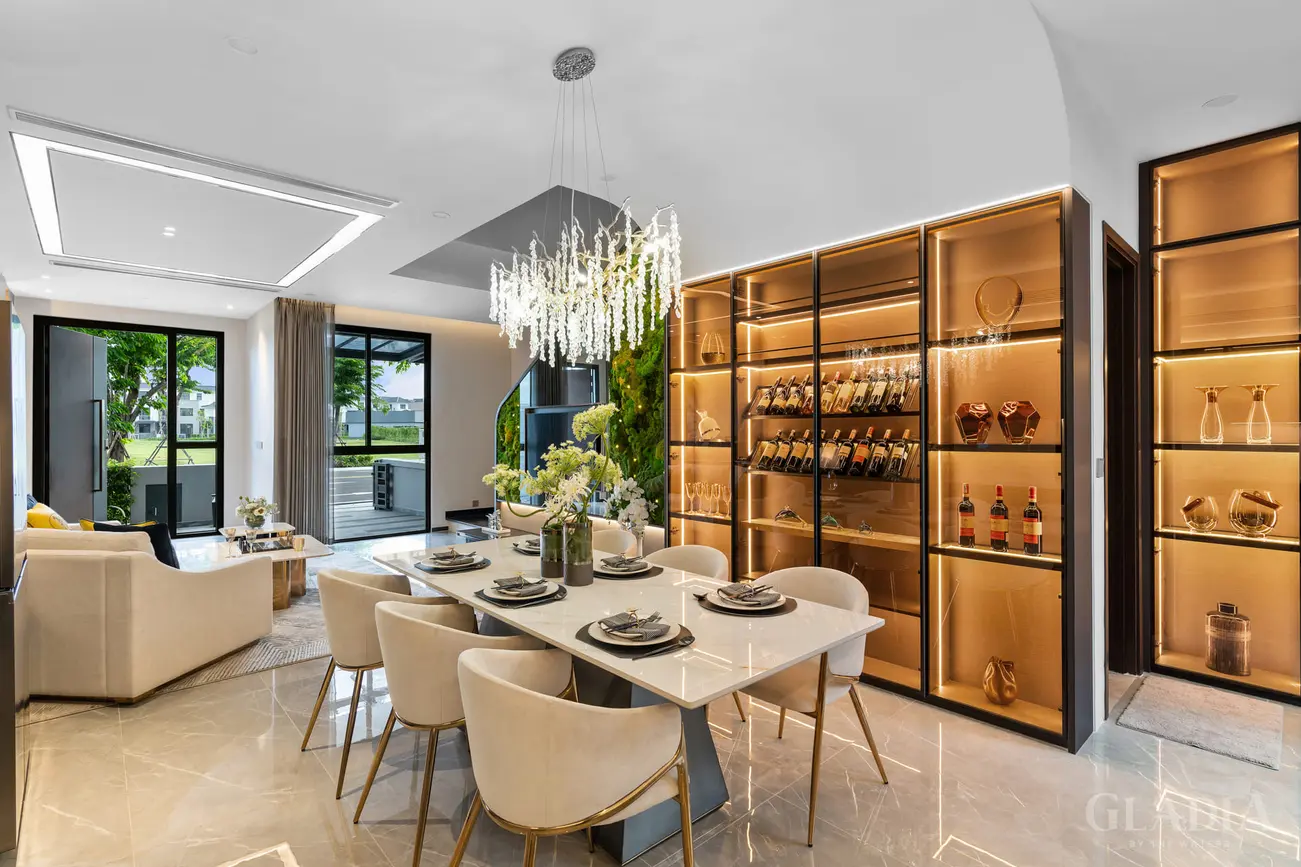 Không gian nội thất đẳng cấp tại nhà mẫu Gladia Keppelland, The Posh khai mở chuẩn mực sống tiện nghi.